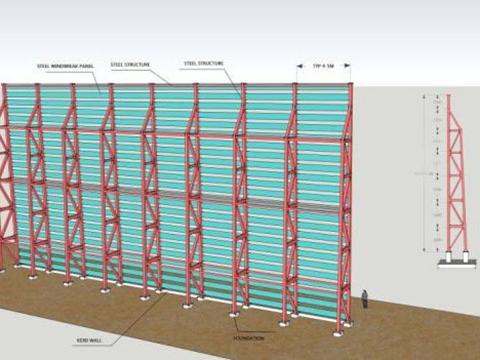  Sistema de valla para arena en desiertos y playas